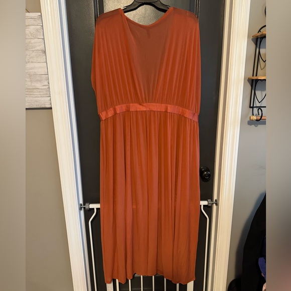 Torrid size 4x burnt orange sheer swim cover up - Picture 3 of 3